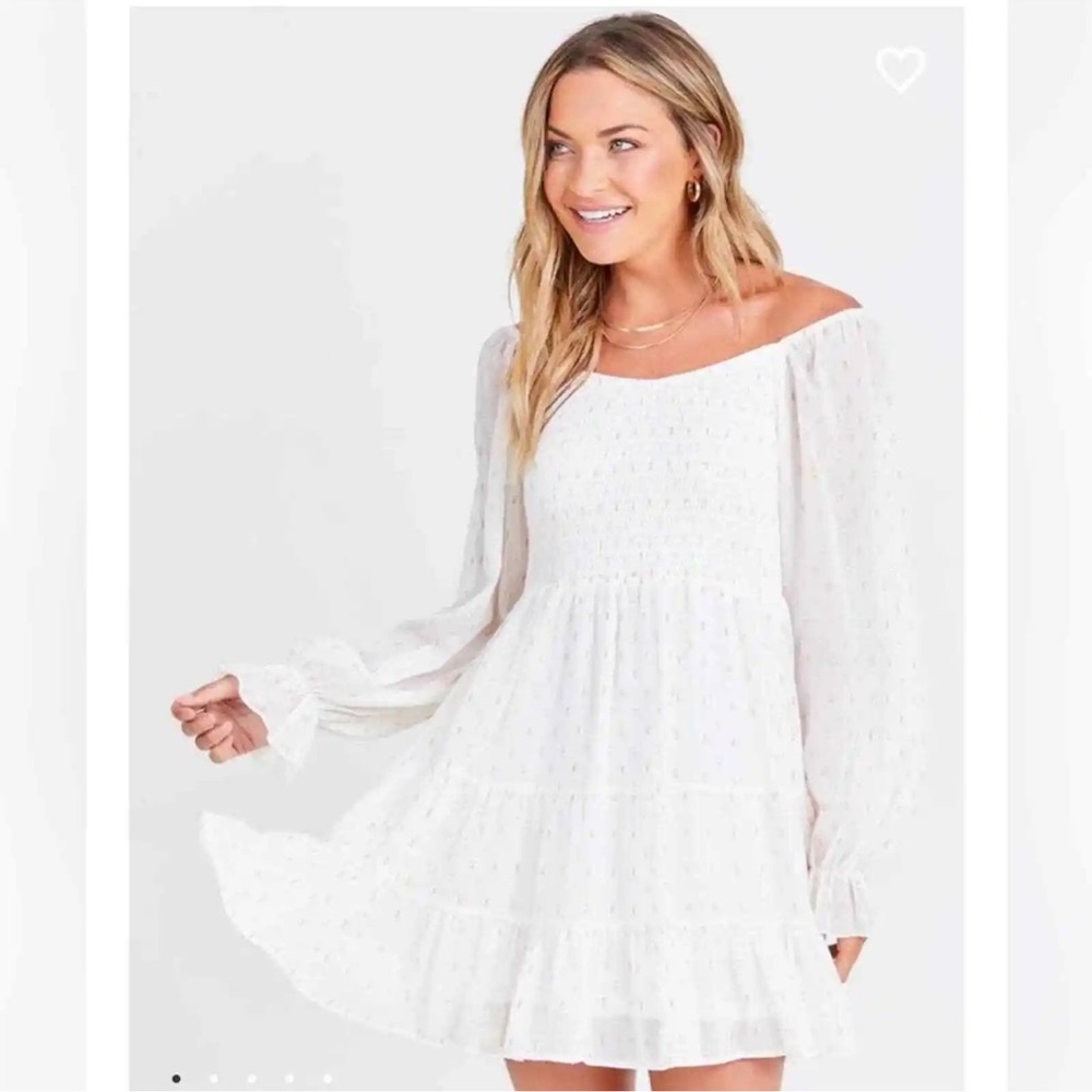 Altar’d State Women’s Oisin Mini Dress Size Medium color cream and gold